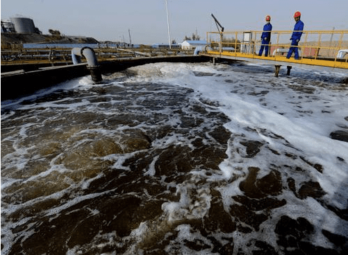 （圖：動物屠宰廢水泡沫現場）