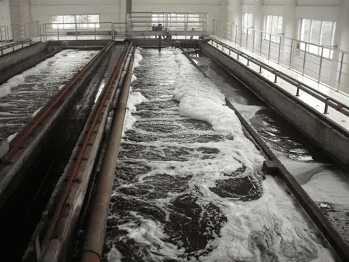 （圖：污水處理池泡沫現場）