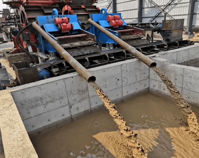 （圖：盾構泥水分離清洗現場）