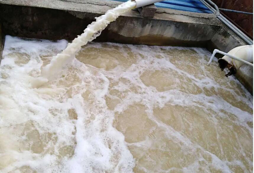 (圖:水循環沖洗泥沙起泡)